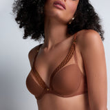 Aubade - Sheer Emotion Plunge BH Honey