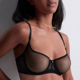 Aubade - Sheer Emotion Balconette BH Sort