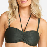 Damella - Olivia Bandeau Bikini Top Mønster Khaki