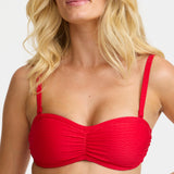 Damella - Olivia Bandeau Bikini Top Mønster Rød
