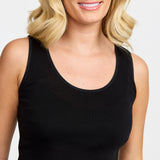Damella - Victoria Tank Top Merinould Sort