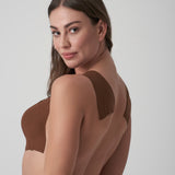 Bye bra - Bryst Tape + Satin Nipple Cove Brun