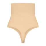 Bye bra - Usynlig Højtaljet String Beige