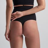 Bye bra - Soft Touch Højtaljet String Sort