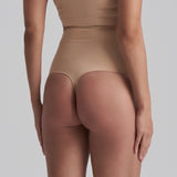 Bye bra - Soft Touch Højtaljet String Beige