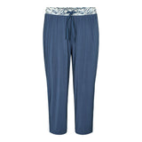 Lady avenue - Bambus Pyjamas med Capri Buks Blue Safari