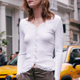 Rosemunde - Silke Cardigan New White