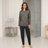 Lady avenue - Bambus Pyjamas Brown/Black