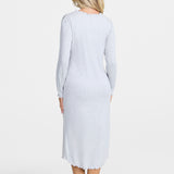 Damella - Amelia Langærmet Natkjole Grey Melange