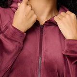 LingaDore - Homewear Velour Sæt 26 Windsor Wine
