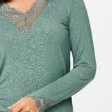 LingaDore - Natkjole 26 Green Marl