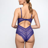 Marie Jo - Cerina Plunge Bodystocking Velvet Blue