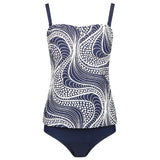 Lentiggini swimwear - Summer Tankini Sæt Navy/Offwhi