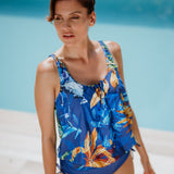 Lentiggini swimwear - Frill Tankini Sæt Cobalt Blue