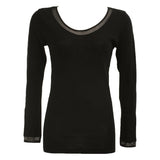 Femilet - Juliana T-shirt med lange ærmer uld Sort