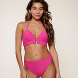 Lingadore - Vatteret Triangle Bikini Sæt Fuchsia