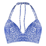 Lingadore - Vatteret Triangle Bikini Top Blue/white Print