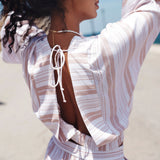 Lingadore - Strand Sæt Beige Stripes