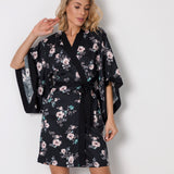 Aruelle - Rosie Kimono Black/mønstret