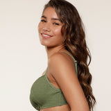 Lingadore - Vatteret Triangle Bikini Top Garden Green