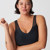 Chantelle - Soft Stretch Topp m. vattering og blonde Svart