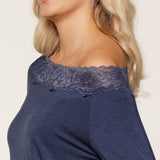 Lingadore - Nat sæt med Leggings Dark Denim