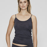 JBS of Denmark - Ull Topp med smala band Mörkgrå Melange