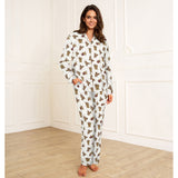 Lady avenue - Bomuld Flannel Pyjamas Wine Teddy