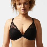 Chantelle - Fleurs Plunge BH Svart