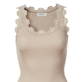 Rosemunde - Classic Silke Top Med Blonde Cacao
