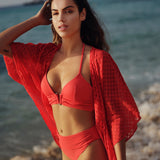 Lingadore - Vatteret Triangle Bikini Sæt Tomato Red