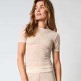 Hype The Detail - Slim Lace T-shirt Powder