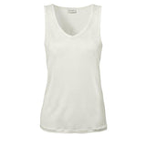 Damella - Tank Top 100% Silke Ivory