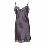 Lady avenue - Silke Chemise Med Slids Graphite