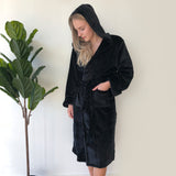 Decoy - Morgonrock med luva Svart