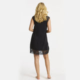 Damella - Natkjole Med Blonde Sort