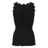 Rosemunde - Iconic Silke Top Med Blonde Sort