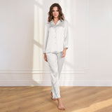 Lady avenue - Pyjamas i Silke Satin Ivory