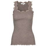 Rosemunde - Iconic Silke Top Med Blonde Brown Melange