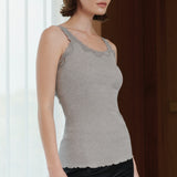 Rosemunde - Silke Tank Top Med Blonde Light Grey Melange