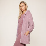 Lingadore - Fluffy Kåbe med Lynlås Mauve Shadow