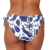 Lingadore - Print Bikini Tai Med Snøre Blue White
