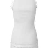 Rosemunde - Silke Top Med Blondekant New White