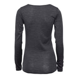 JBS of Denmark - T-shirt Ull med långa ärmar Mörkgrå Melange