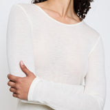 Triumph - Beauty Layers L/æ T-shirt Wool Ecru White