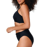 Lingadore - Vatteret Triangle Bikini Sæt Sort