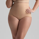 Byebra - Usynlig Højtaljet Trusse Beige