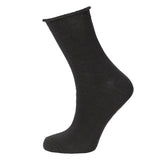 Trofé - Uld Strømpe Loose Rib Sort