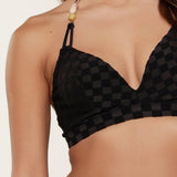 Lingadore - Vatteret Triangle Bikini Sæt Sort