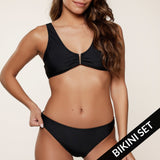 Lingadore - Vatteret Triangle Bikini Sæt Sort